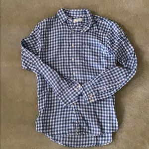 Gingham Button Down L/S